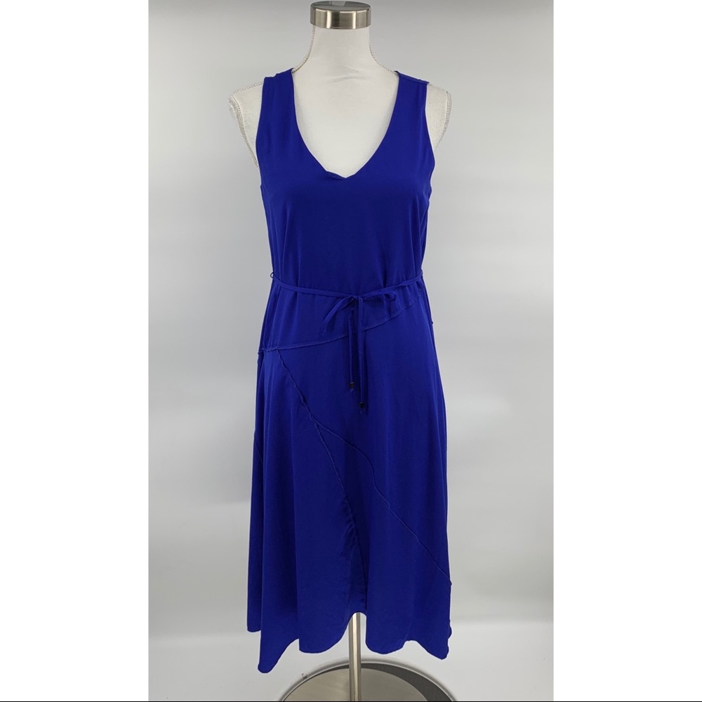 Banana Republic Dress Belted Shift Midi Sleeveless